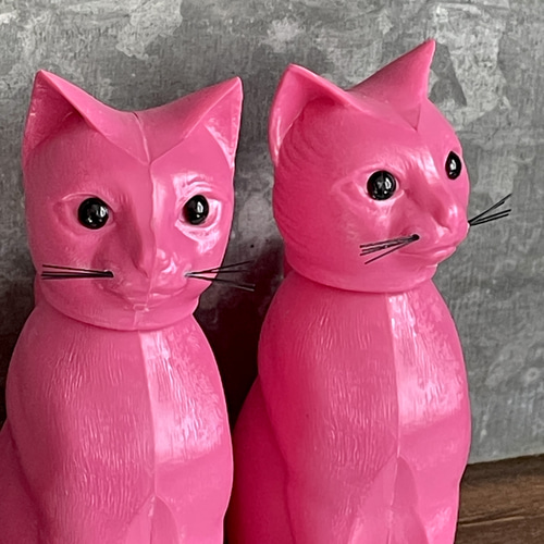 ドイツ製首振り人形 Bobbing Animals ｜お座りネコ Pink（ピンク猫