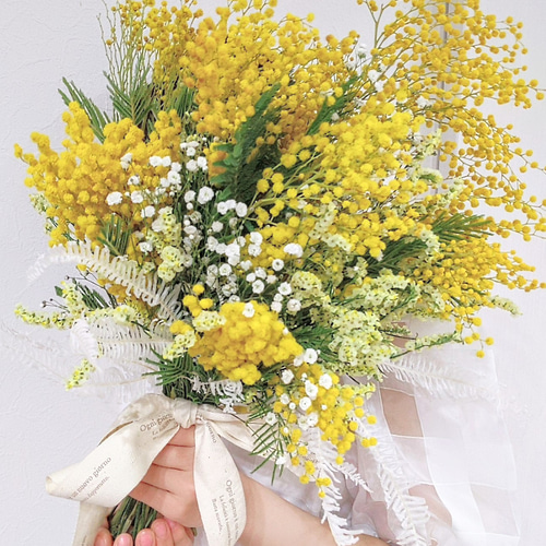 2026販売！ミモザのスワッグ♡ドライフラワーミモザ花束♡おしゃれ