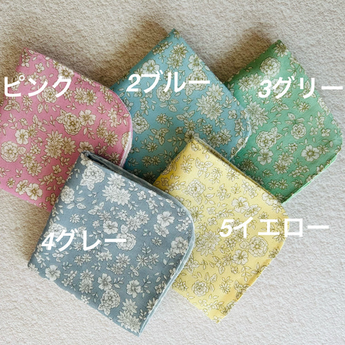ハンドメイド 4重ガーゼハンカチ 5色から選べる3枚1セット 小さめ