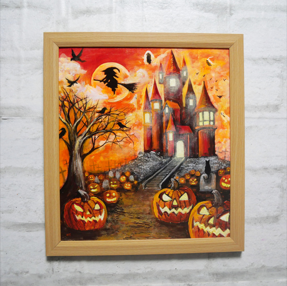 油絵 油彩 油彩画 絵画【ハロウィン】 絵画 HR 通販 18402454