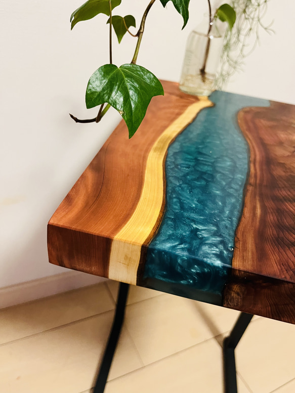レジンテーブル② サイドテーブル 天板のみ ハンドメイド 45×30cm