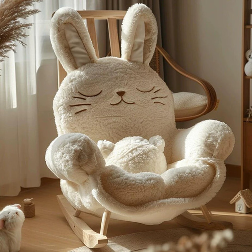 うさぎの可愛いソファ ロッキングソファ ソファ・ベンチ もも 通販