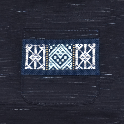 こぎん刺し ファスナーバッグ #196 ハンドメイド トートバッグ さや