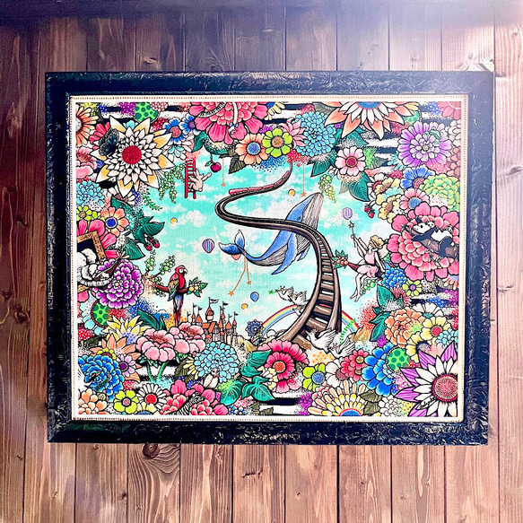 手描き絵画 「明るい未来へ続く道」 アクリル画 絵画 inabayuka 通販