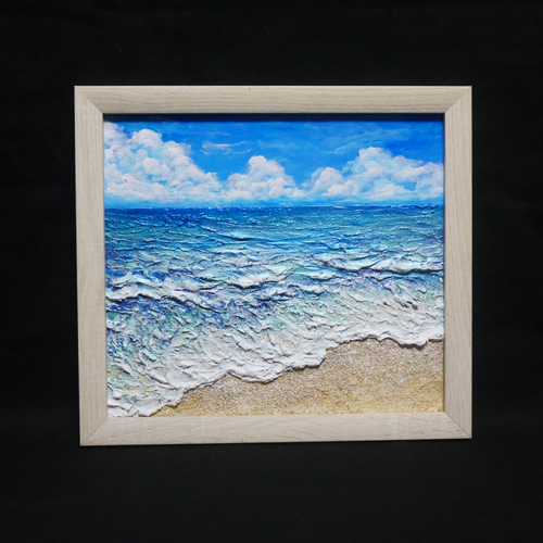 油絵 油彩 油彩画 絵 絵画 【真夏の海】 絵画 HR 通販 18133820