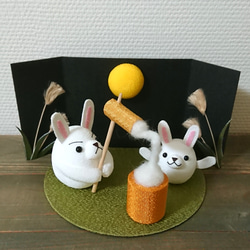 ミニ座布団 置物用 金彩菱形 7cm角 4枚セット ハンドメイド ミニチュア
