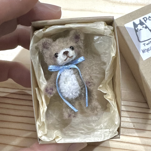 ミニチュア モールアート チビくま モカ テディベア モールベア