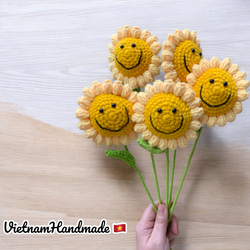 VietnamHandmade 手作りあみぐるみ ひよこ型の花 あみぐるみ