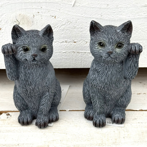 黒猫 招き猫 黒 猫 ネコ ねこ セット オブジェ 置物 インテリア
