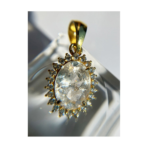 4.16ct ロシア産 フェナカイト ペンダント 証明書付き SILVER925製