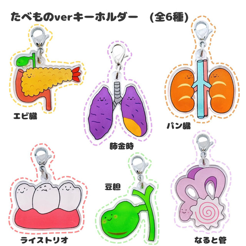 手書きイラストの臓器キーホルダー その他アクセサリー Creemaユーザー