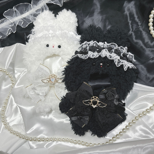 10-14cm ぬいぐるみ用 着ぐるみ ぬい服 天使と悪魔 うさきさん