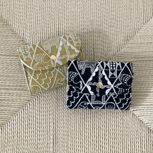 ⚮̈ミナペルホネン symphony navy コンパクトウォレットS ミニ財布