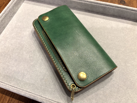 トラッカーウォレット TW03-G グリーン 緑 財布 長財布 長財布 Ashitae