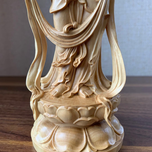 仏像 木彫 大勢至菩薩像 ツゲ その他置物 楽天ショップ【星凌商店