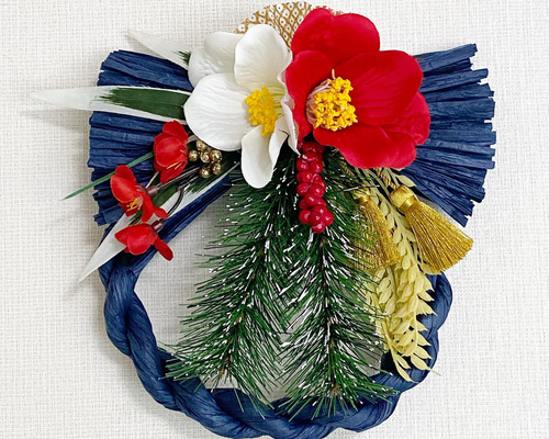 花しめ縄（松竹梅）】 お正月飾りお正月リースしめ飾り しめ縄