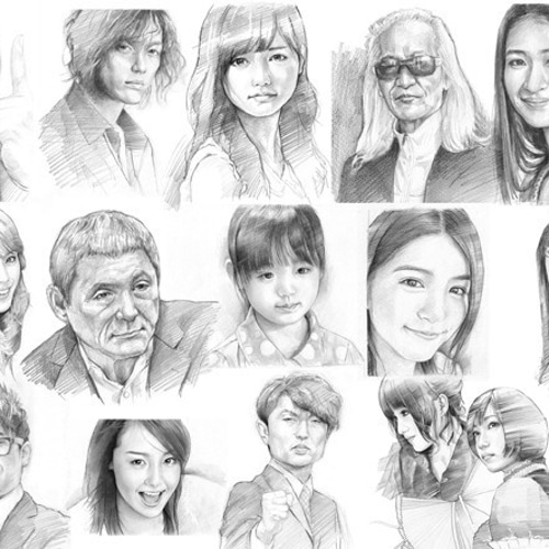 ☆写真から【似顔絵】作成／B5サイズ・鉛筆画スケッチタイプ（1名