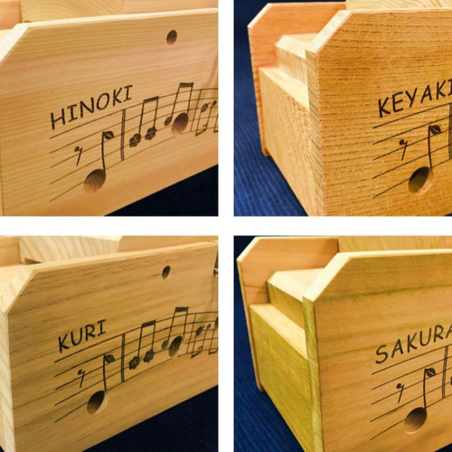 木製 MELODY BOX (シート式手回しオルゴール) 楽器・アクセサリ 端材