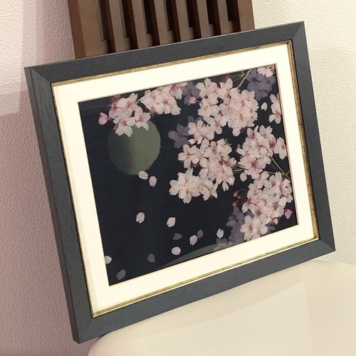 月と桜 (押し花アート) その他アート スマイル 通販 114596｜Creema