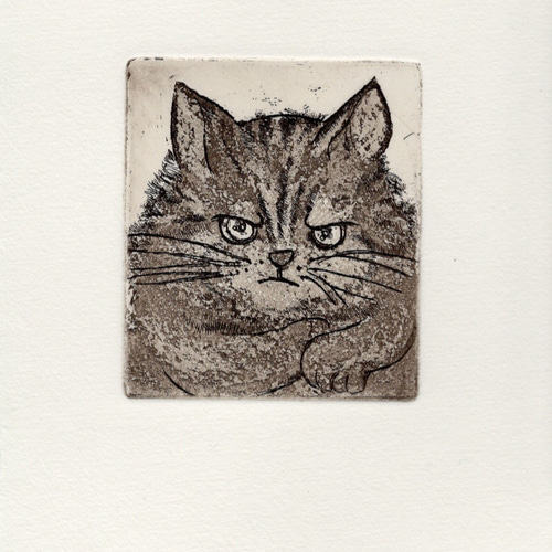 アートなノラ猫さんの 小さな銅版画シート 版画 Kaji yoco 通販