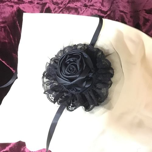 黒薔薇の円形ヘッドドレス ヘッドドレス（アクセサリー） RoseZipangu