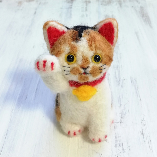 ◾受注制作・猫うちの子オーダー・羊毛フェルト猫（手のひらサイズ