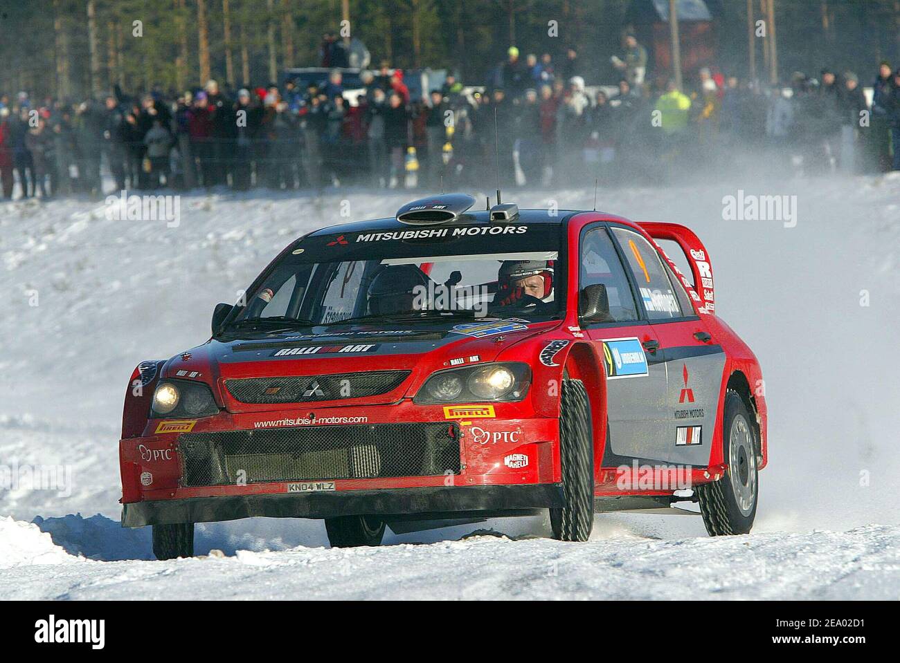 Finn driver Harri Rovanpera, Mitsubishi Lancer WRC during the