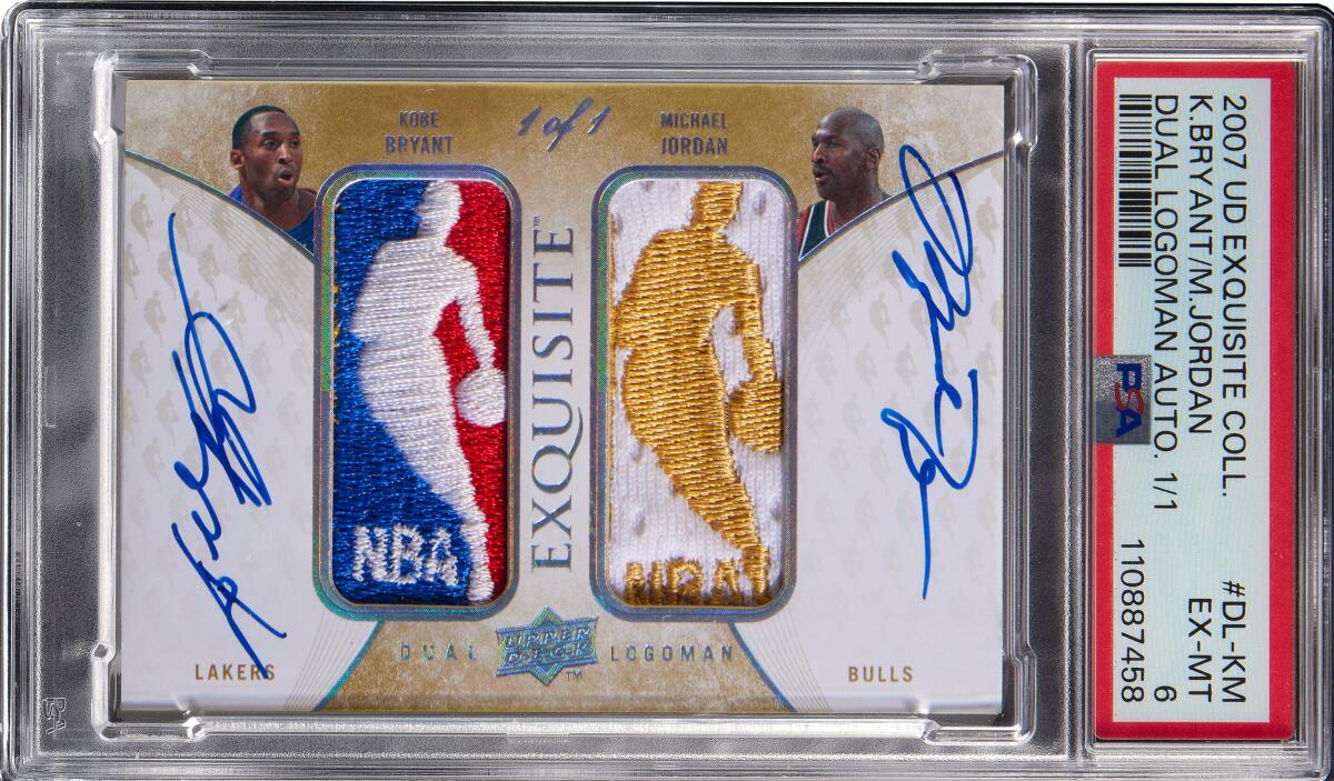 Kobe Bryant-Michael Jordan card sells for record of nearly $13