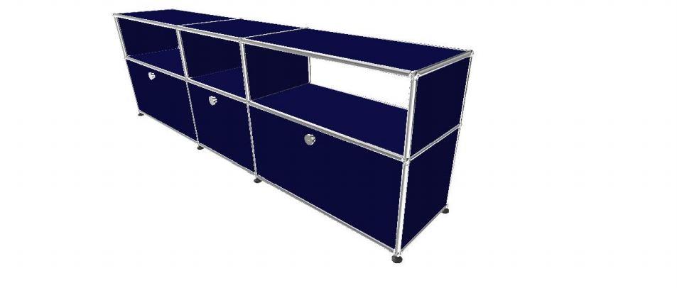 USM Haller TV Media - 6 compartments - 3 tall open -3 closed - 1.8