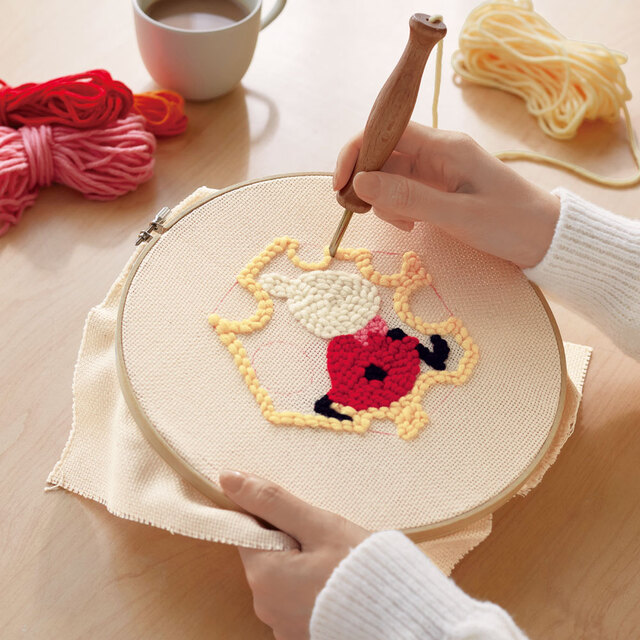 ハンドメイドPIZZA パンチニードル ミニラグ ワッペン インテリア