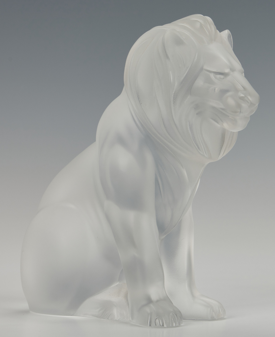 Lot 474: Lalique Crystal Lion and Lioness | Case Auctions