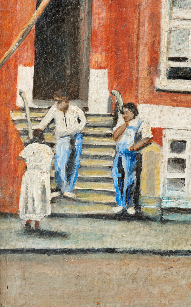 Lot 910: American School, 20th C., Girls Jumping Rope | Case Auctions