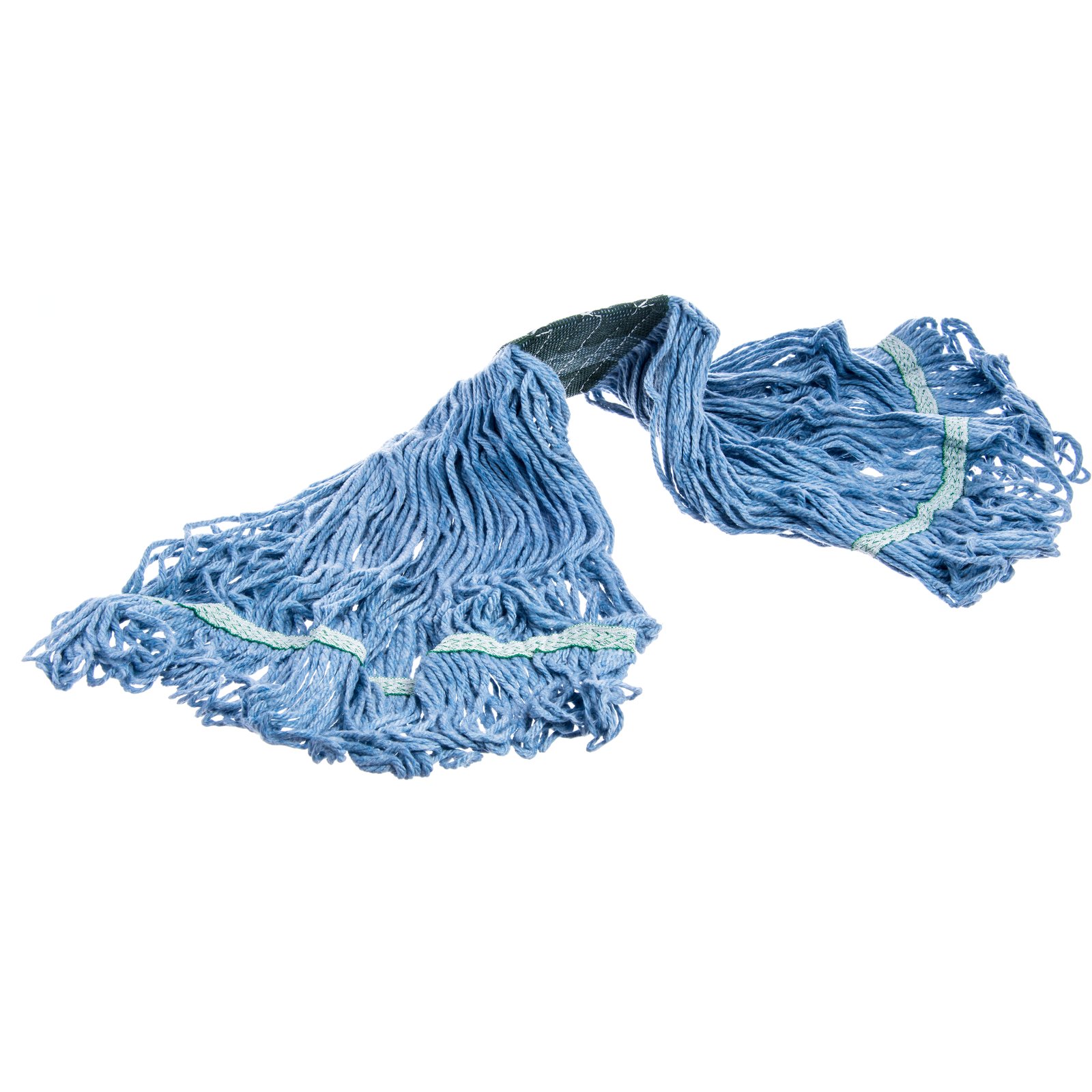 369448B14 - Flo-Pac® Medium Looped-End Mop With Green Band - Blue