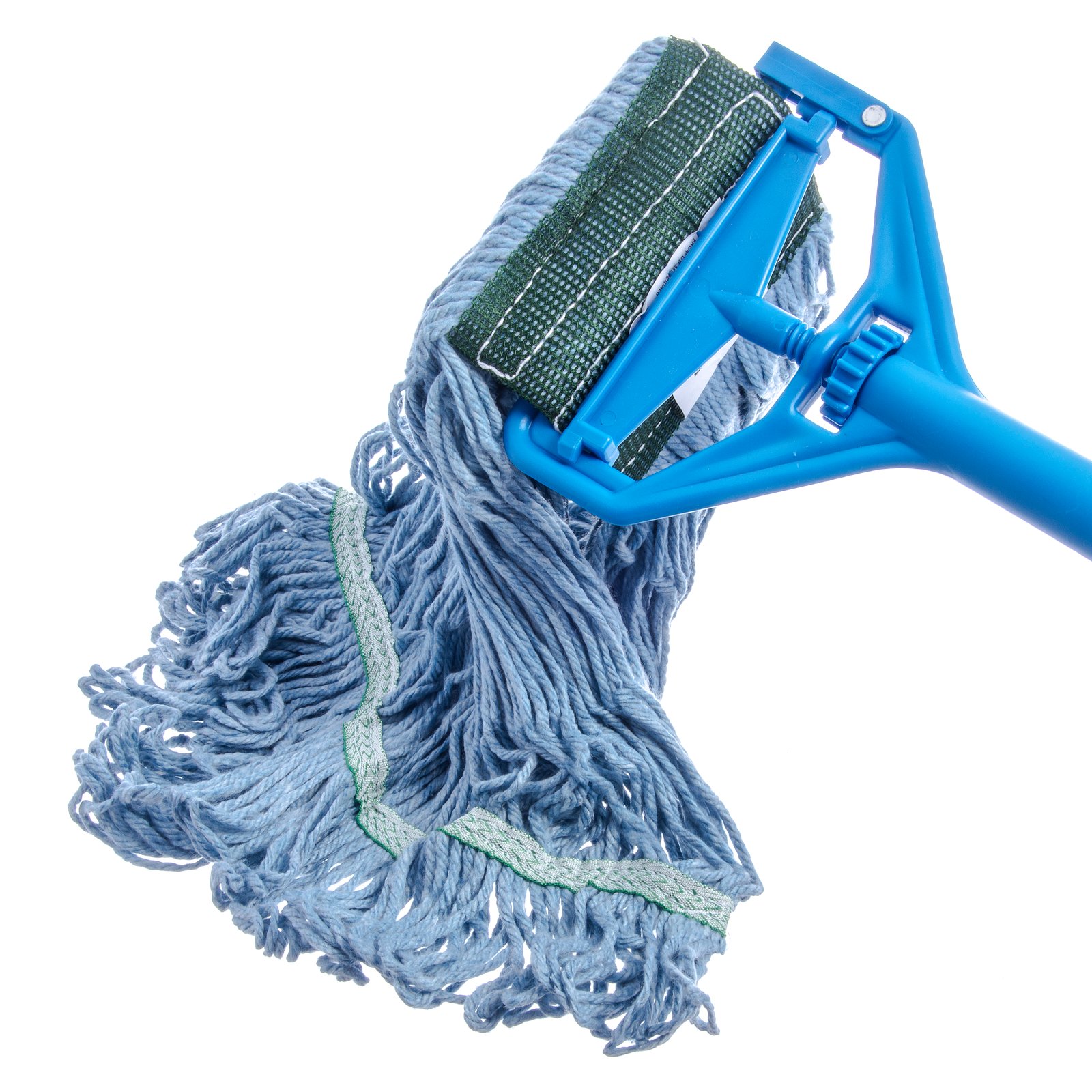 369448B14 - Flo-Pac® Medium Looped-End Mop With Green Band - Blue