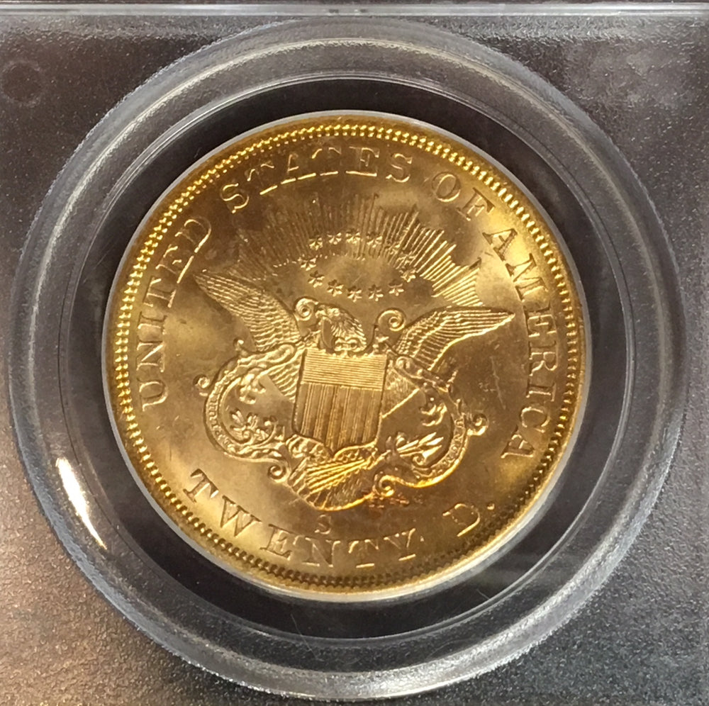 1857-S $20 Liberty PCGS MS65 SS Central America Shipwreck