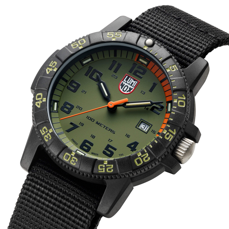 Luminox Leatherback Sea Turtle Giant Green Dial with Web Strap, 44mm