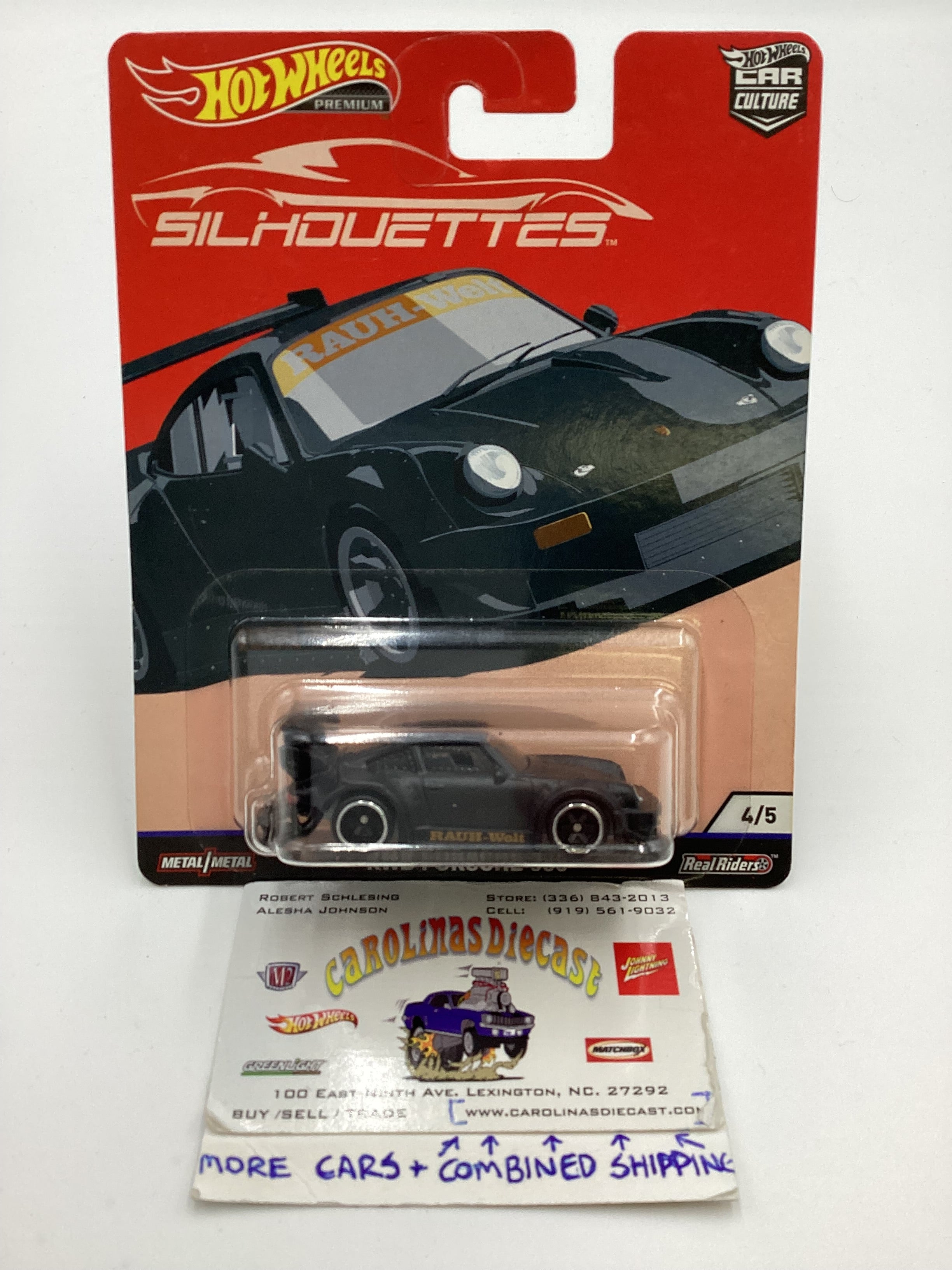 2018 Hot Wheels Premium Silhouettes #4 RWB Porsche 930 Matte Black