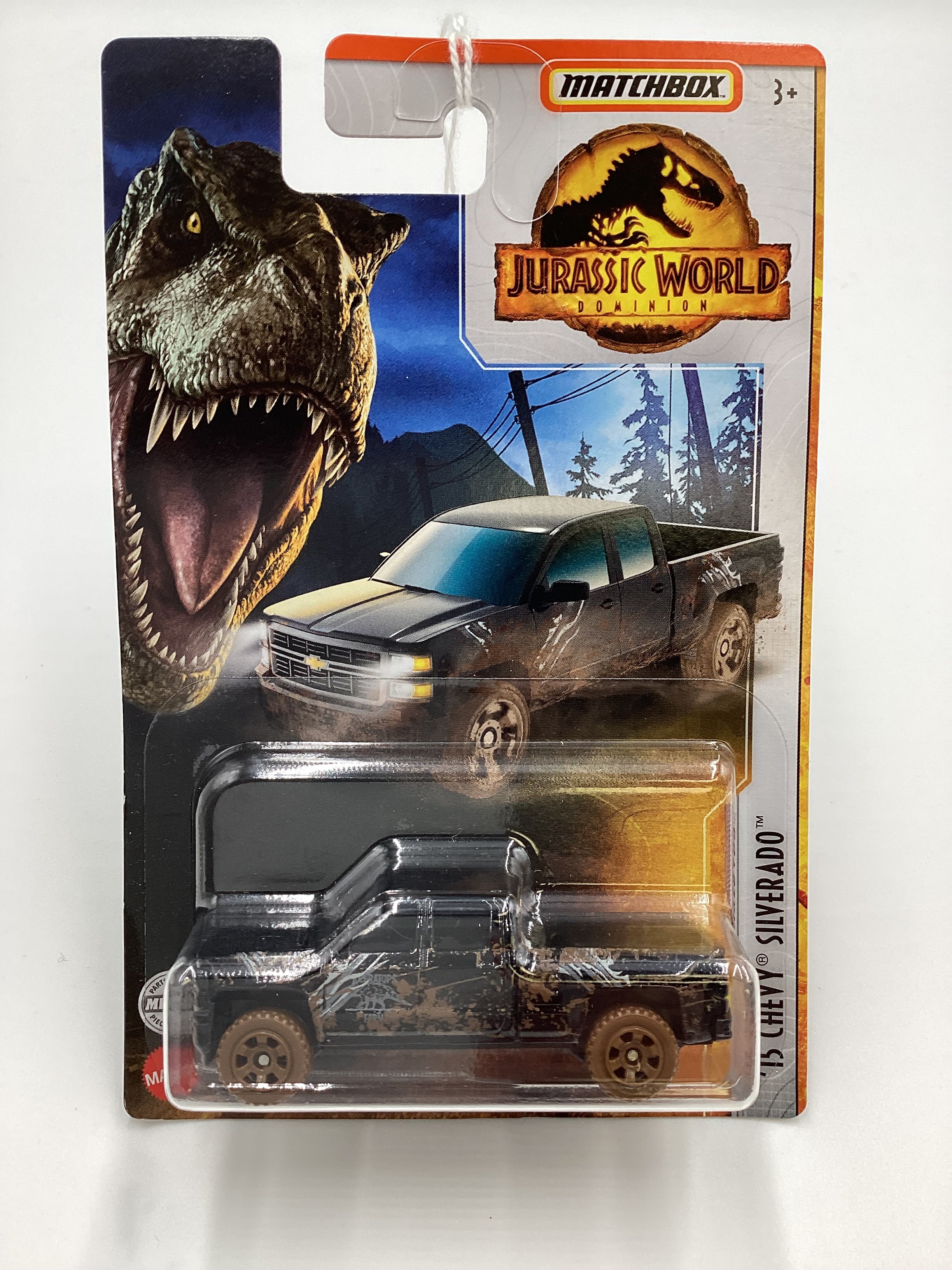 2022 Matchbox Jurassic World Dominion 15 Chevy Silverado Black