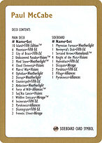 Paul McCabe Decklist · World Championship Decks 1997 (WC97) #pm0b