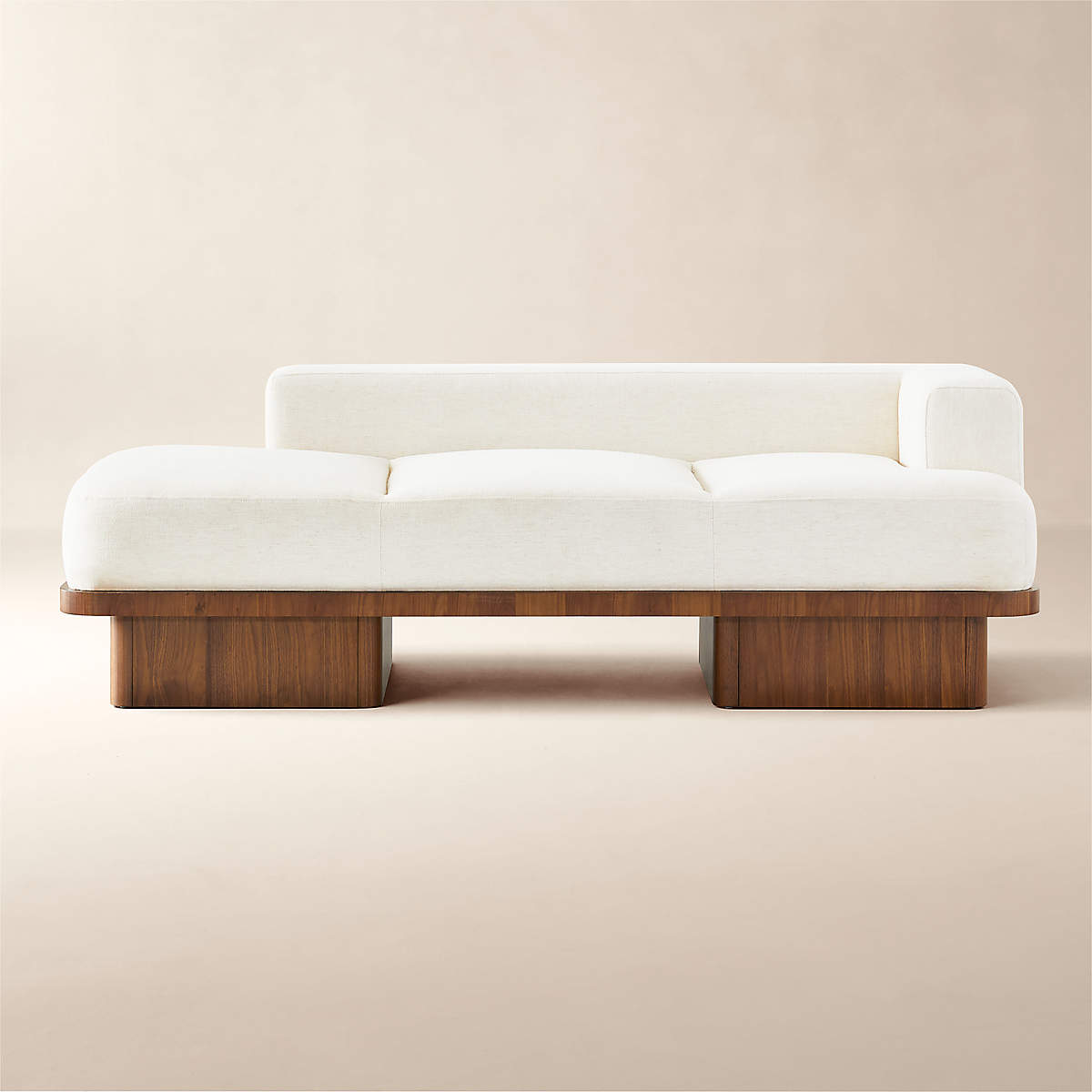 Serafin Modern White Performance Fabric Daybed + Reviews | CB2