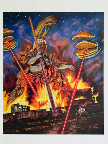Neon Park Midnight Train to Georgia Original Print Little Feat