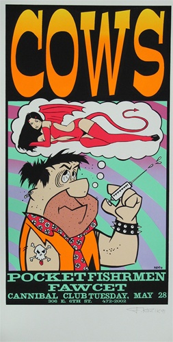 Frank Kozik Cows Original Concert Poster