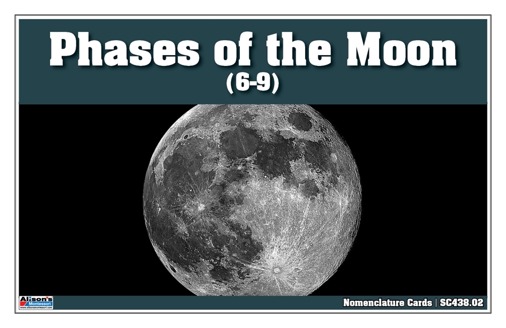 Montessori Materials: Phases of the Moon Puzzle with Nomenclature