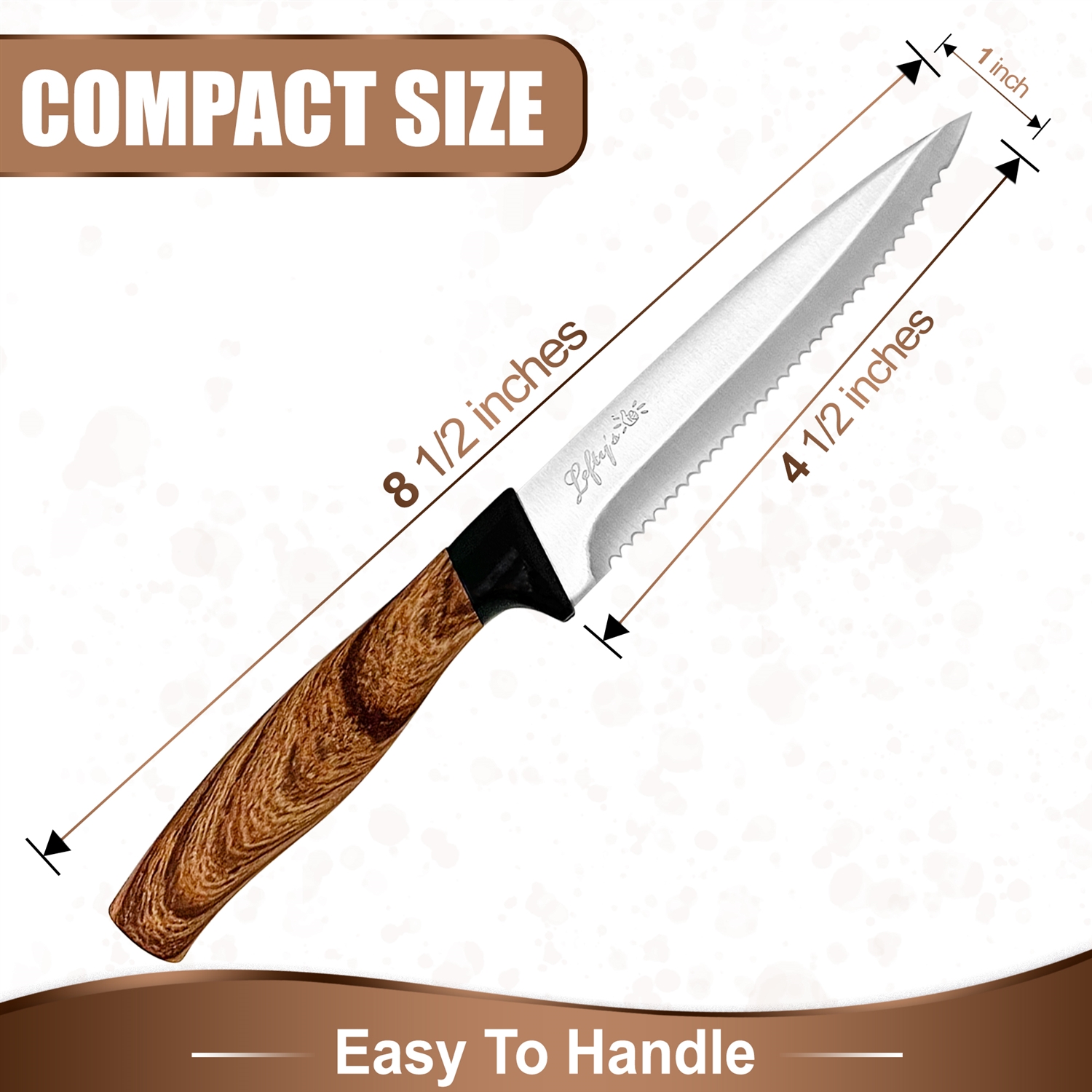 Left-Handed Steak Knife with Comfort Handle