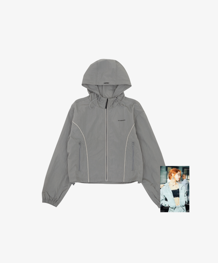 LE SSERAFIM | Crop Wind Breaker (Grey)