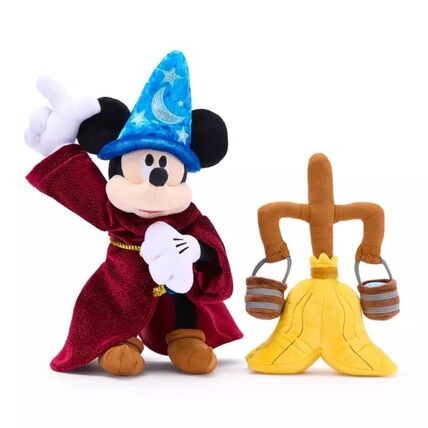 ☆US Disney Store☆ファンタジアミッキー&ホウキ お人形セット