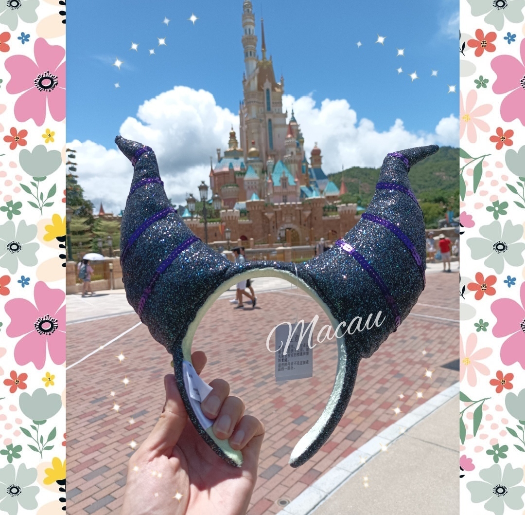 香港ディズニー☆マレフィセント スパンコールカチューシャ (Disney