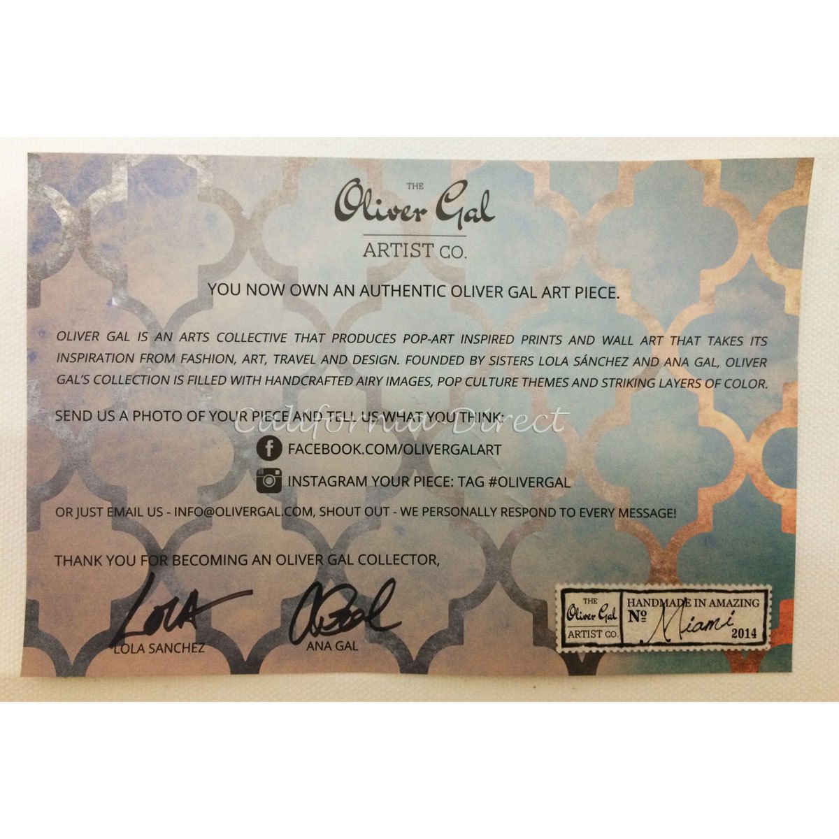 Oliver Gal 特大 76x91cm Summer Shores キャンバスアート (Oliver Gal