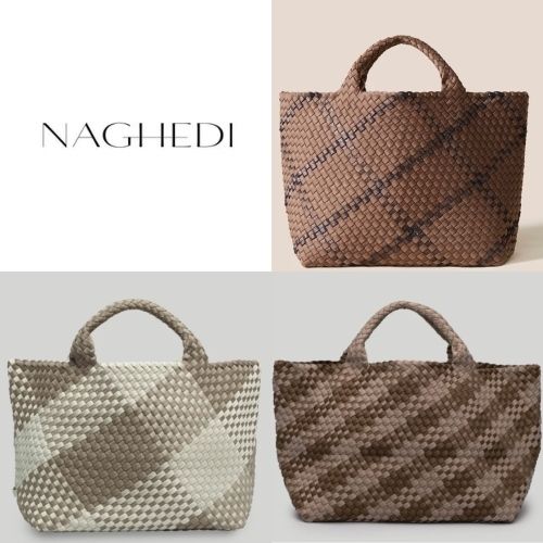 NAGHEDI ナゲディ St. Barths ミディアム トート プレイド (Naghedi