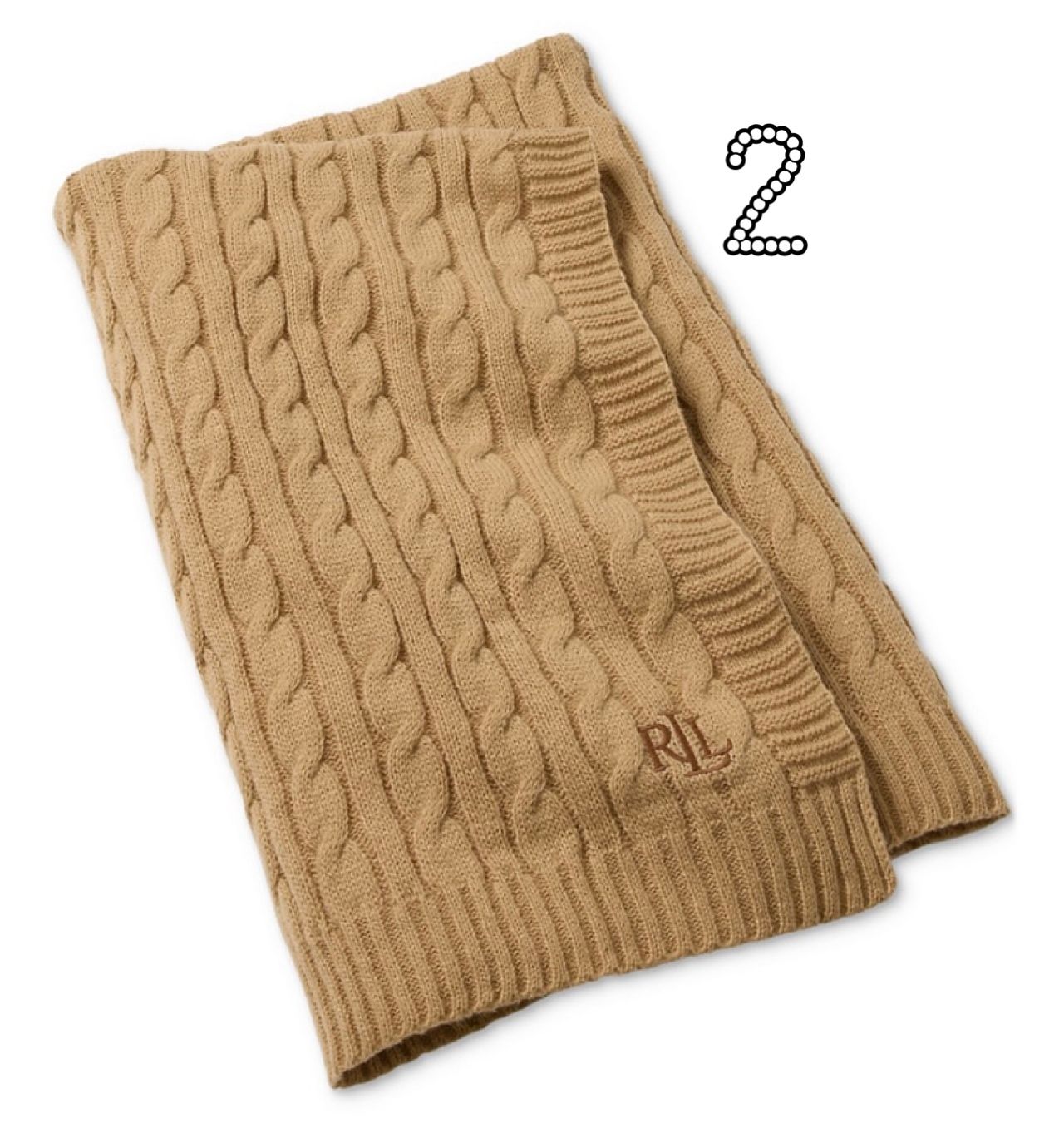 12/20まで出品Ralph Lauren ケーブル編みブランケット POLO RALPH